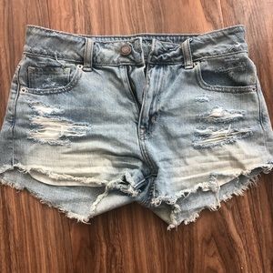 American eagle high rise jean shorts
